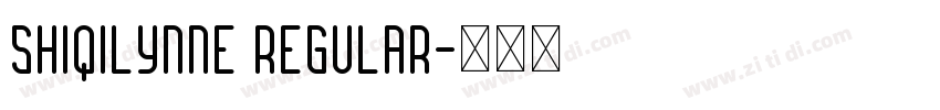 shiqiLynne regular字体转换